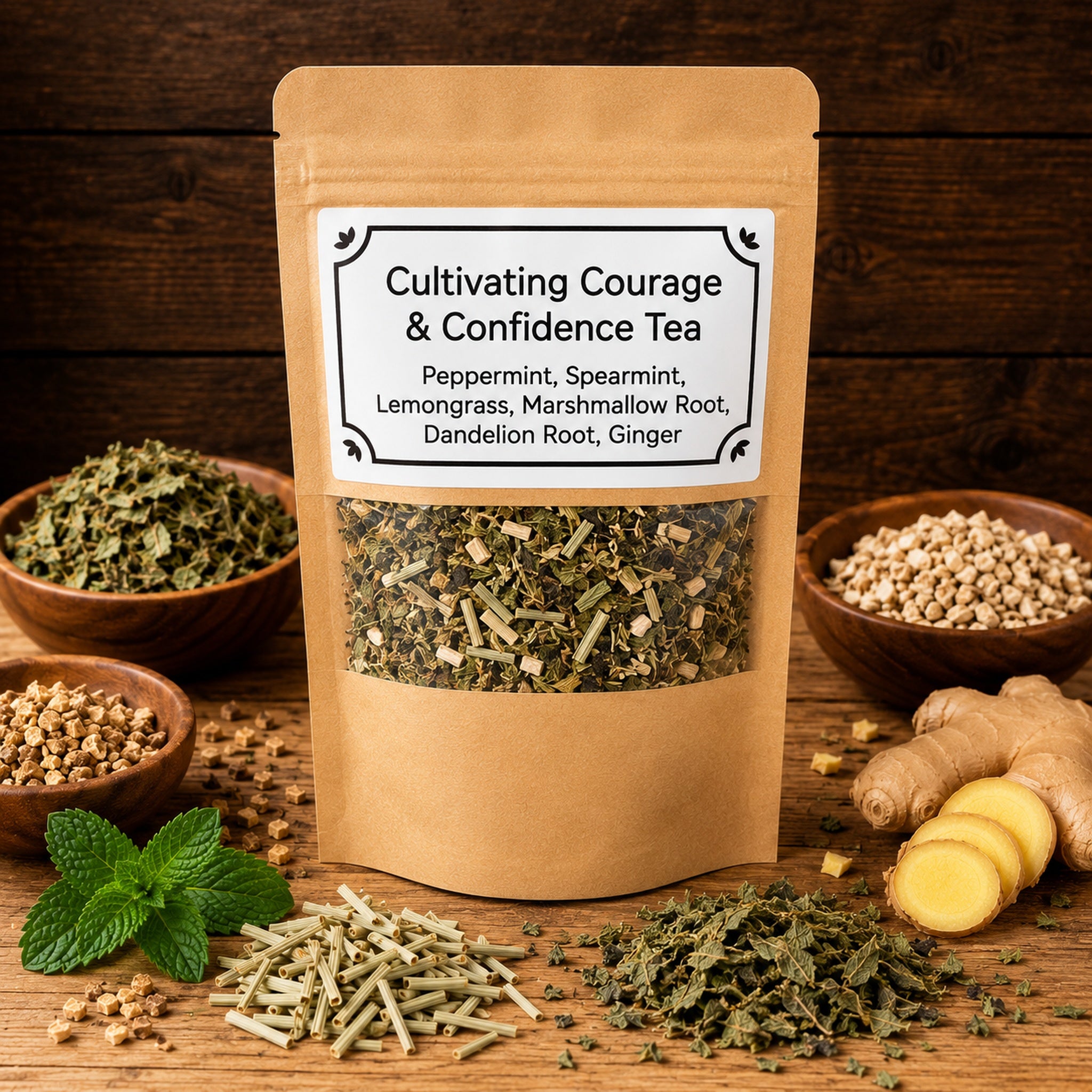 Cultivating Courage & Confidence Tea ( Mint, Lemongrass, Marshmallow Root)