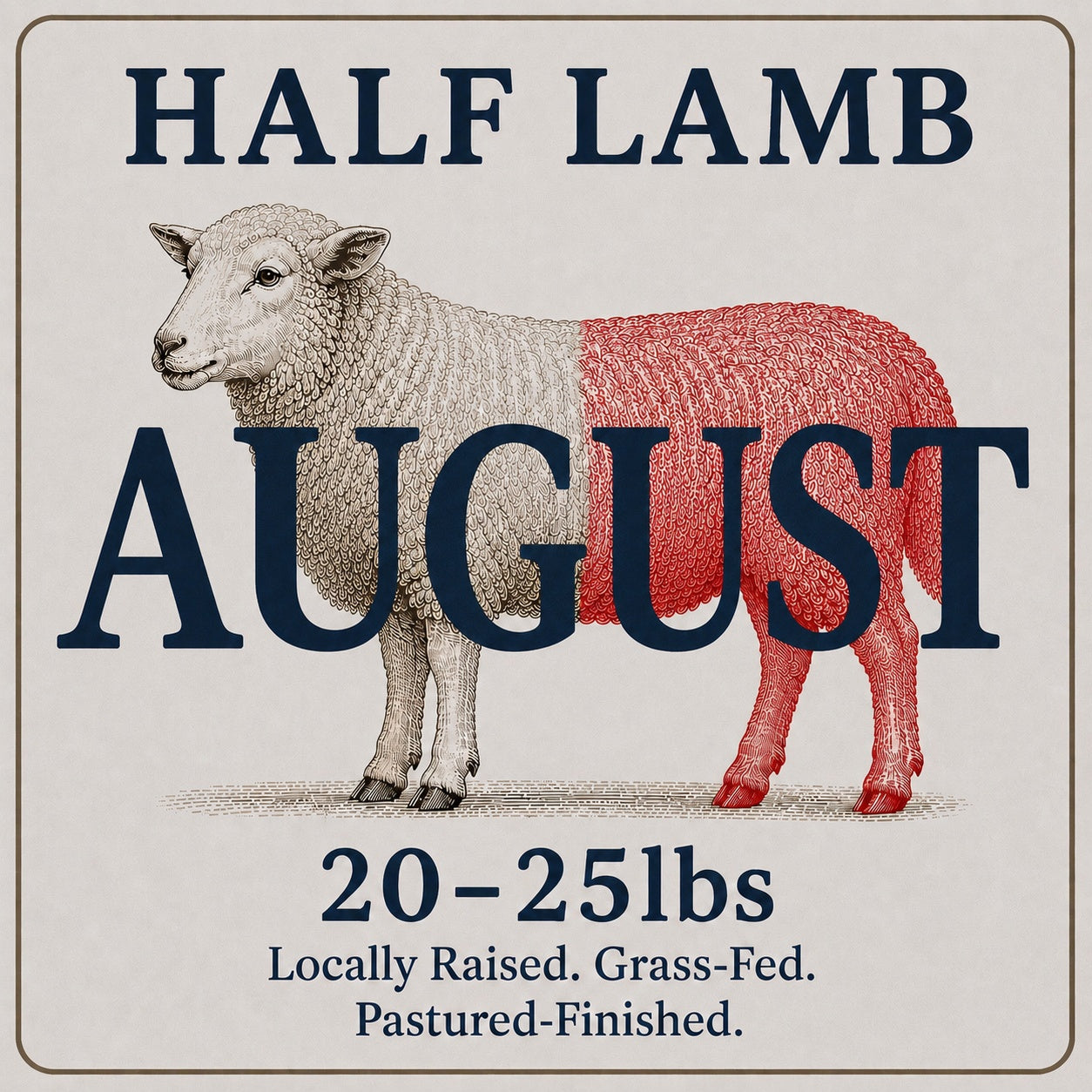 Half Lamb (20–25 lbs) (August)