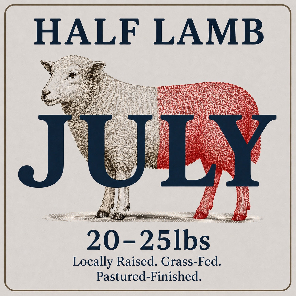 Half Lamb (20–25 lbs) (July)
