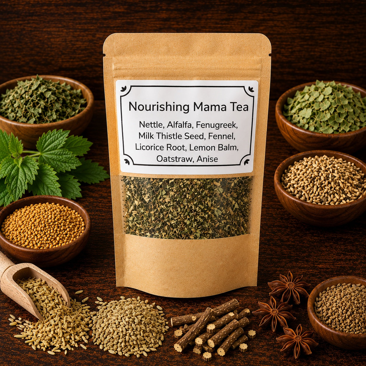 Nourishing Mama Herbal Tea (Nettle, Fenugreek, Oatstraw)