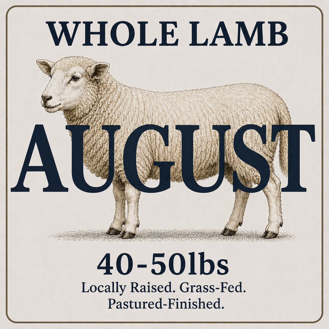 Whole Lamb (40–50 lbs) (August)